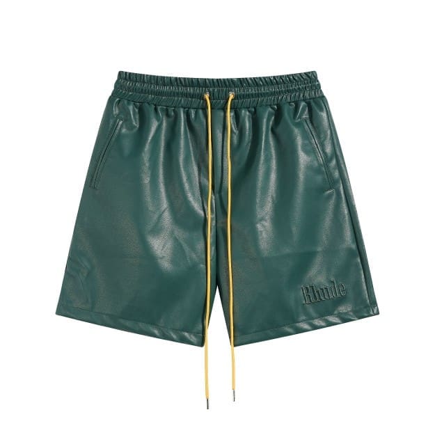 Rhude Embroidered Leather Pocket Shorts