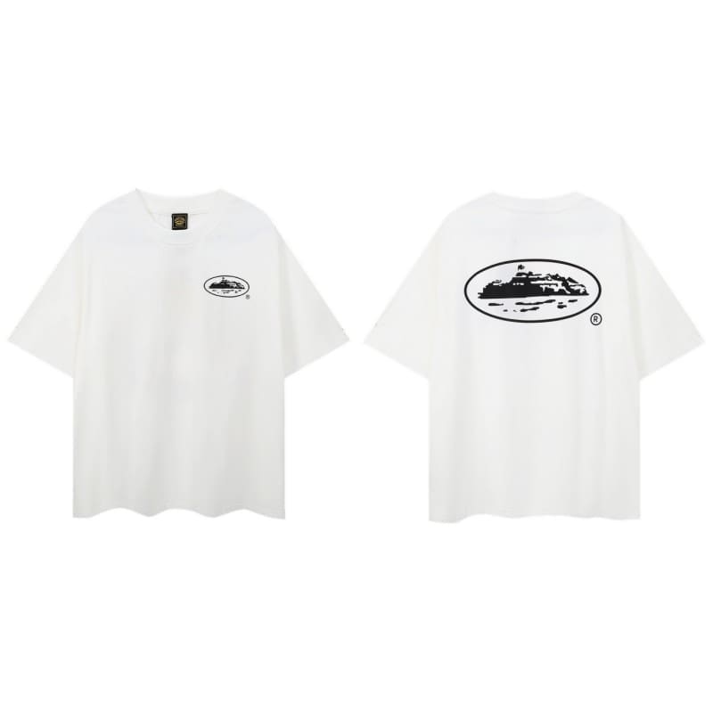 Corteiz Devil Island Graffiti Short Sleeve T-Shirt Summer Street Style
