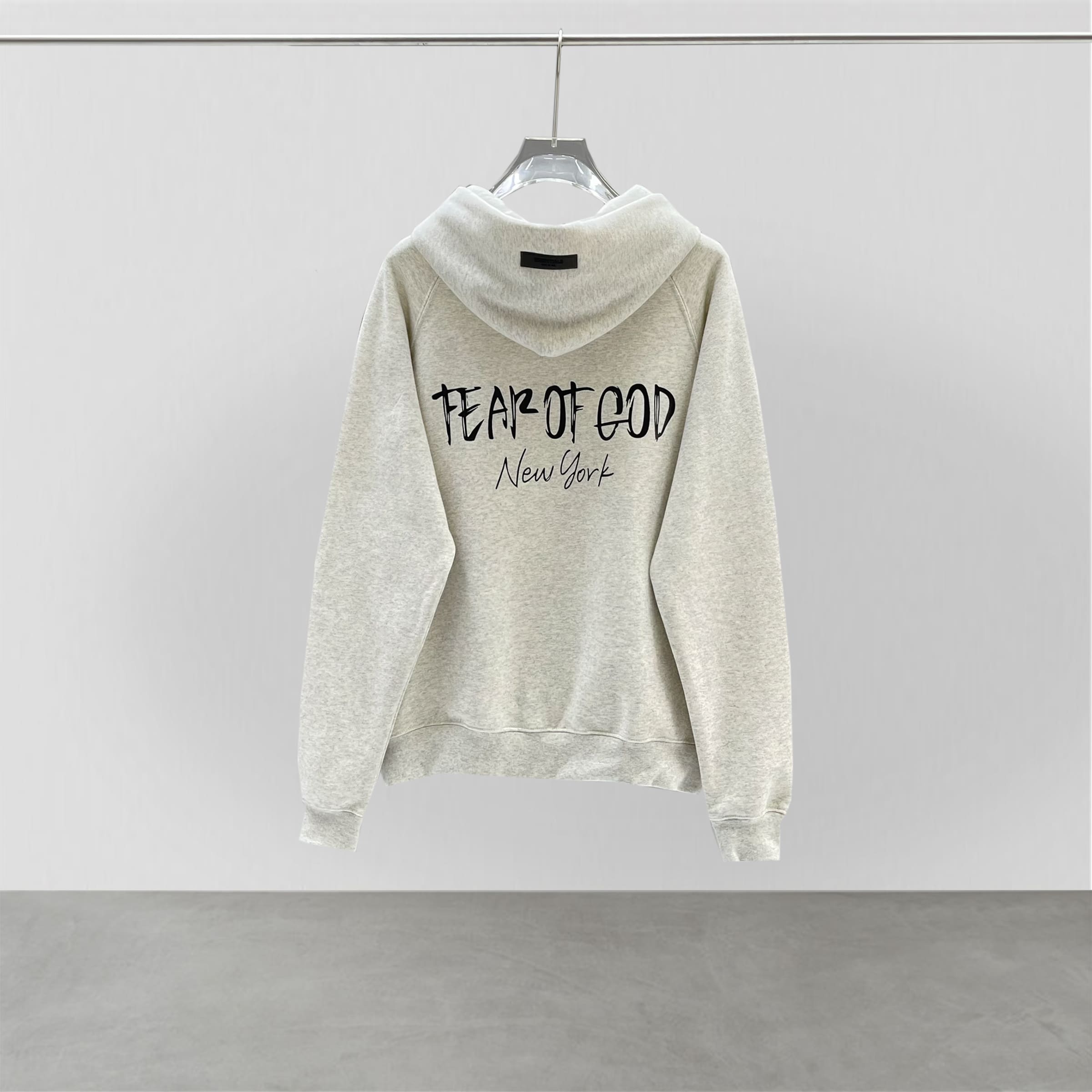 Essentials Double Line Fog Velvet Padded Hooded Sweatshirt