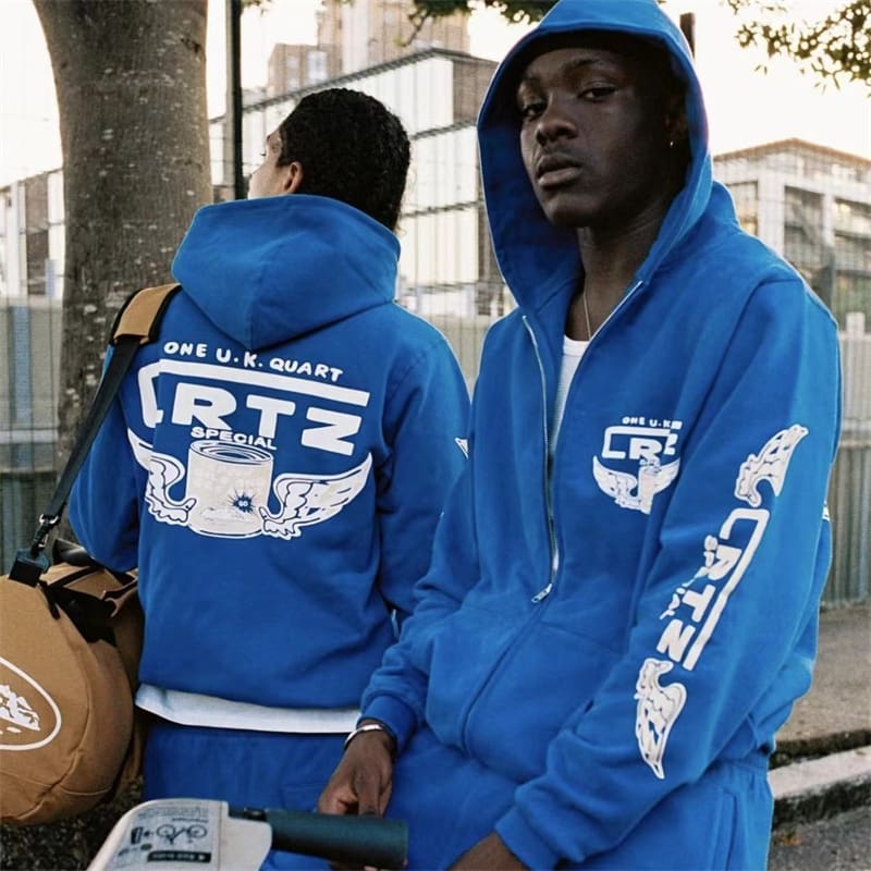 Corteiz Devil Island Letter Logo Cardigan