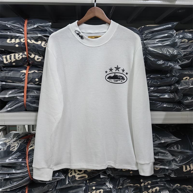 Corteiz Devil Island Waffle Long Sleeve T-Shirt for Couples