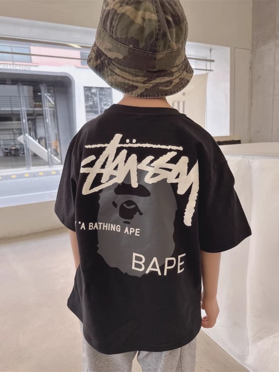 Bape Vintage Letter Print T-Shirt