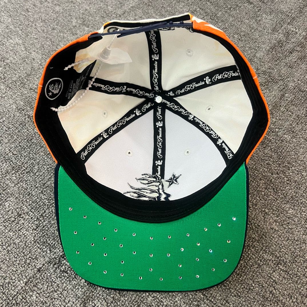 H*lst*r fitted hat with rhinestone logo