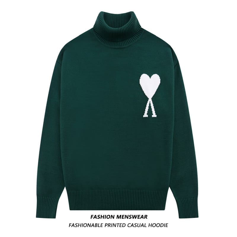 Ami Aeeo White Sweater Turtleneck