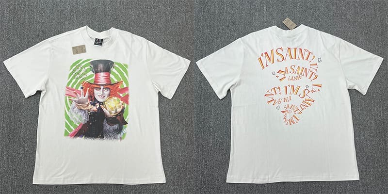 Saint Michael Distressed Retro Washed Vintage T-Shirt Fashion Collection