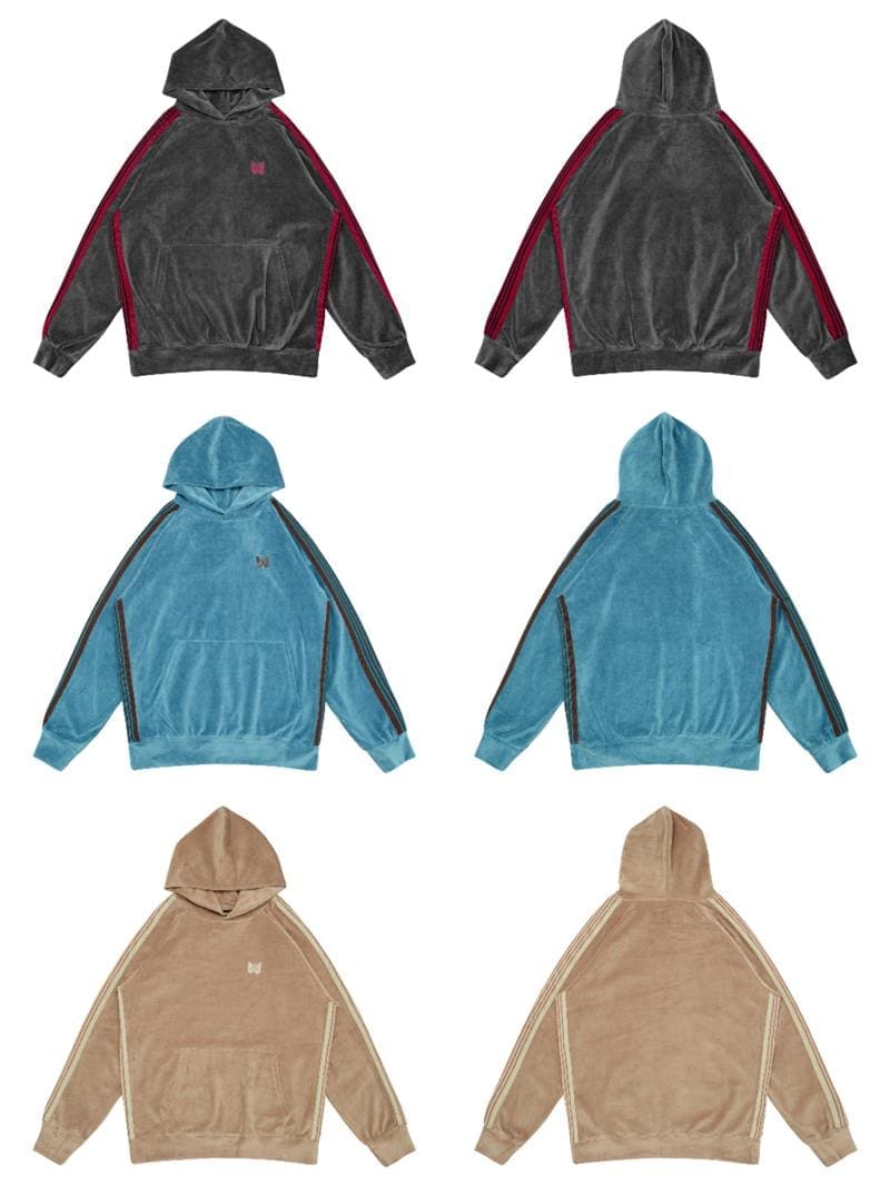 Needles 23Ss Velvet Embroidery Butterfly Hoodie