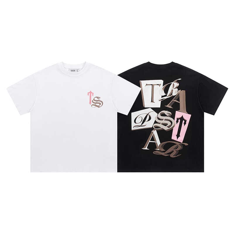 Trapstar Candy Color Letter Print Cotton Short Sleeve T-Shirt High Street Style