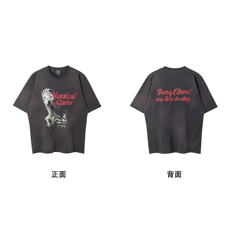 Saint Michael Vintage Short-Sleeved T-Shirt European Hip Hop Niche Style