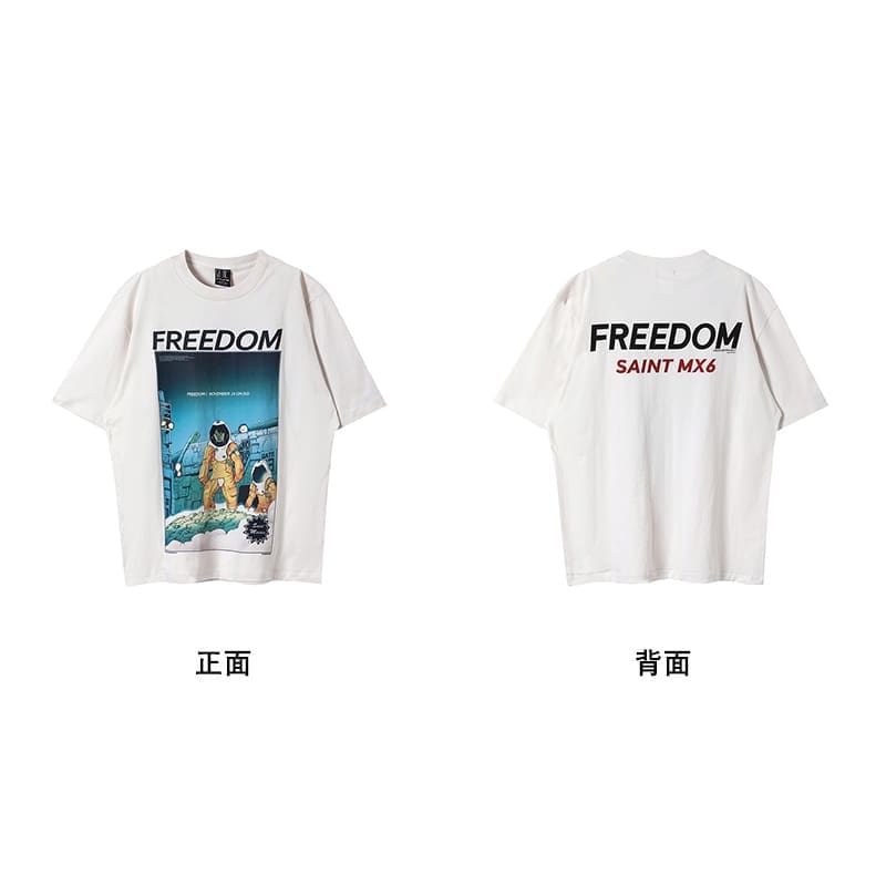 Saint Michael American Vintage Short-Sleeved T-Shirt Hip Hop Niche Style