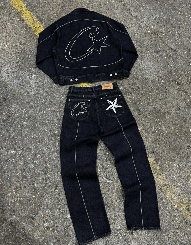 Corteiz Embroidered Five-Pointed Star Denim