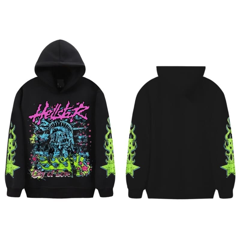 american fashion brand H*lst*r hoodie distressed high street style for men and women