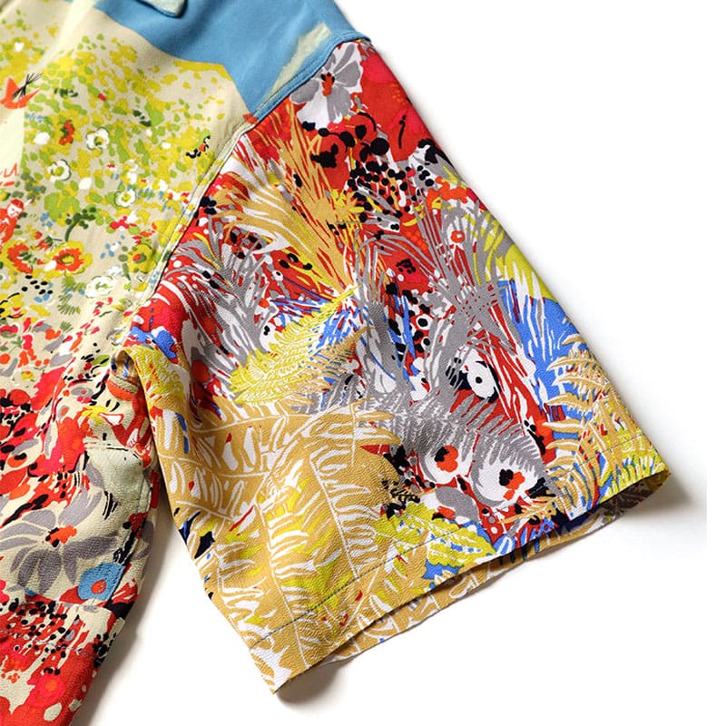 Kapital Pingtian Hehong Floral Print Casual Shirt