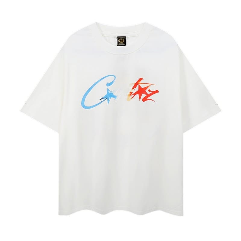 Corteiz Devil Island Graffiti Print T-Shirt for Men and Women High Street Retro Style