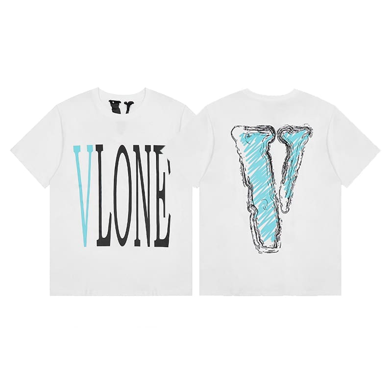 VLONE FOG 999 Juice WRLD Butterfly Print Large V Short Sleeve T-Shirt