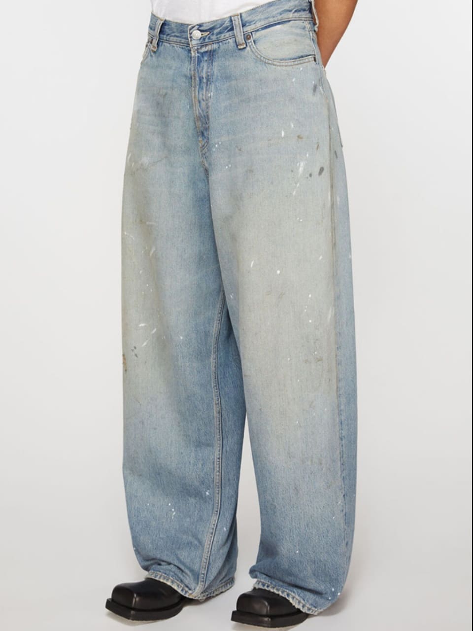 Acne Studios Baggy Mud Dyed Worn Jeans for Men and Women