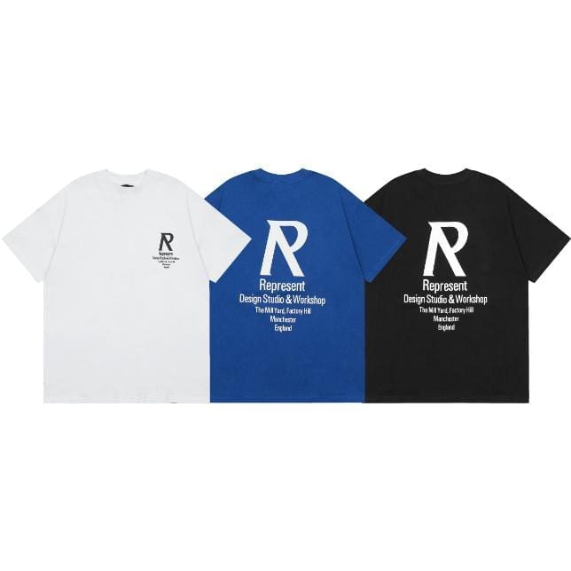 Represent Minimalist Print Loose Short Sleeve T-Shirt for Men and Women