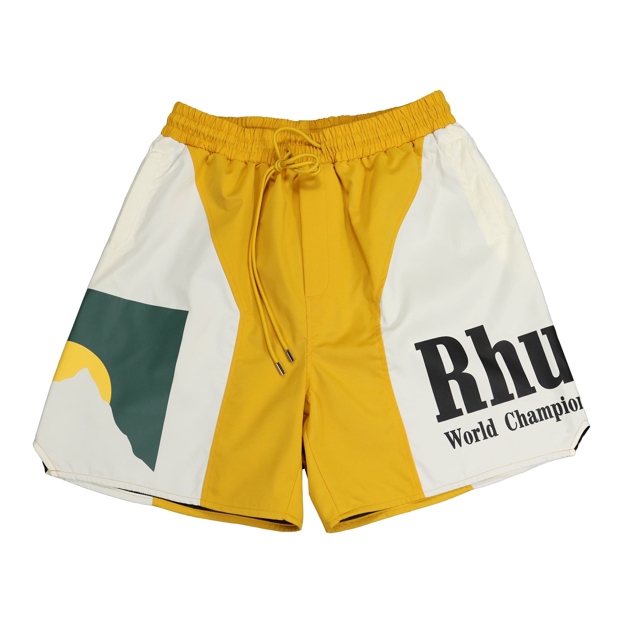 Rhude Panel Logo Sunset Shorts