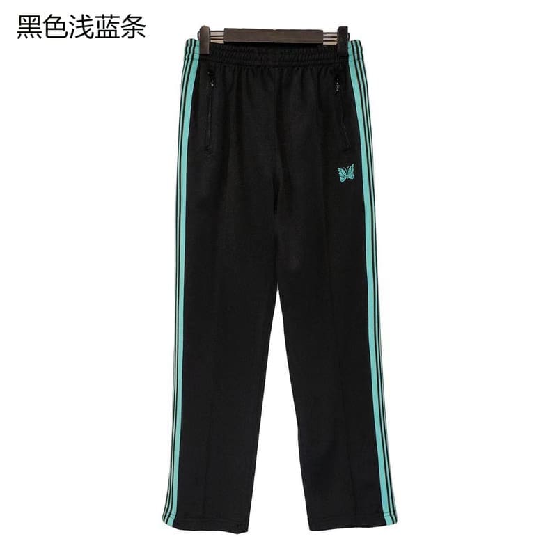 Needles Butterfly Embroidery Side Stripe Pants (Style 3)