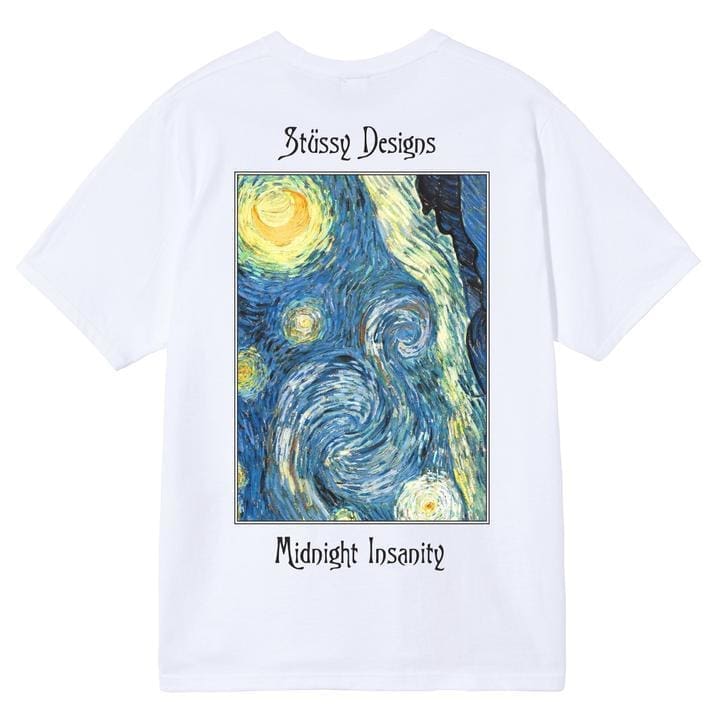 Stussy Crown Surfing Print Short Sleeve T-Shirt for Men and Women 2