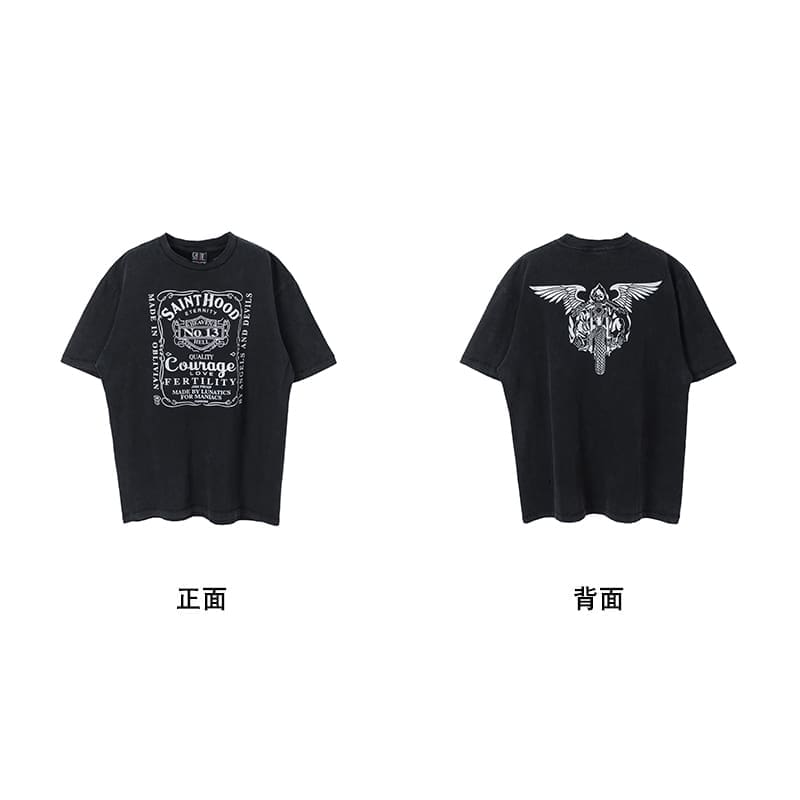 Saint Michael Vintage Short-Sleeved T-Shirt European Hip Hop Niche Style