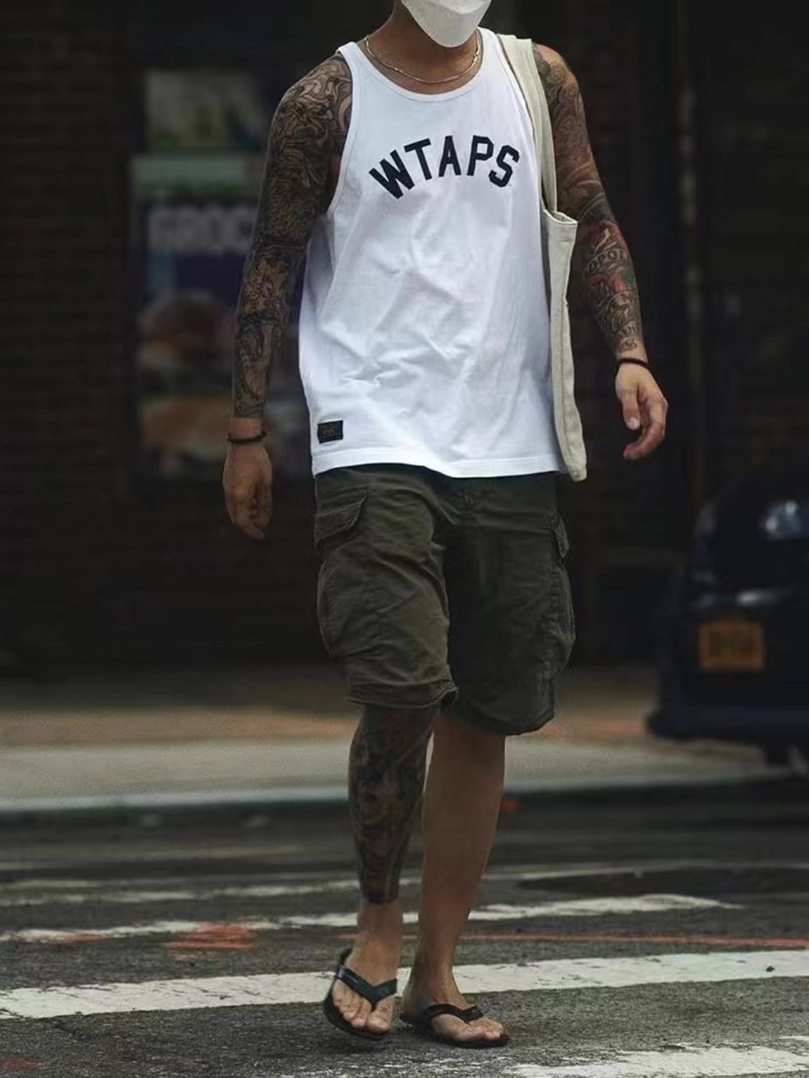 WTAPS 16SS Classic Print Sports Vest Loose Cityboy Waistcoat for Men