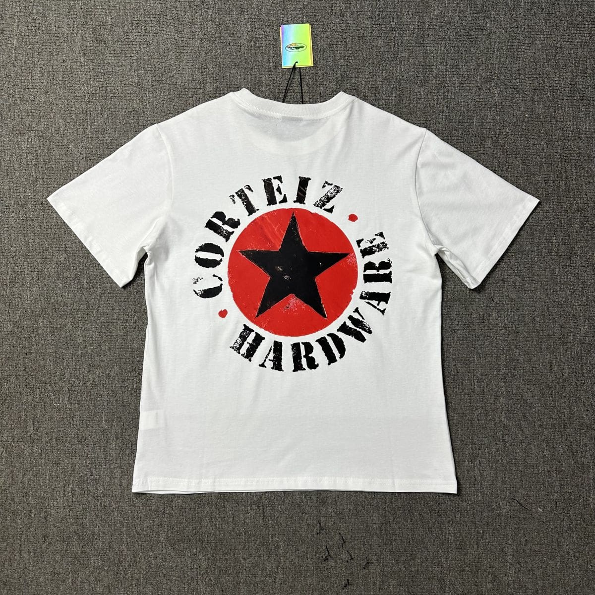 Corteiz Devil Island Star Print Round Neck T-Shirt Casual Loose Short Sleeve for Men and Women