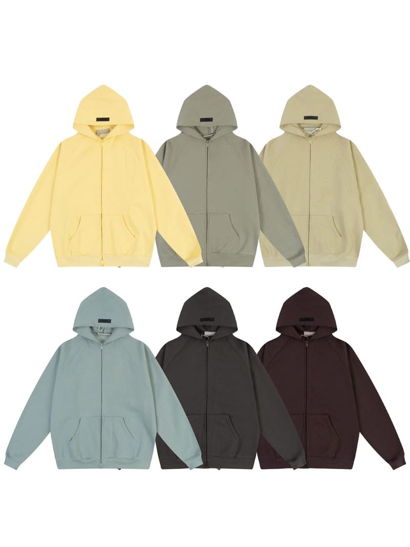 Essentials Amg Fog Double-Line Zipper Hoodie
