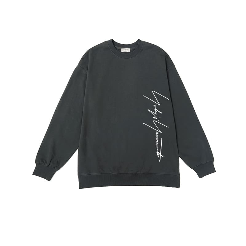 Yohji Yamamoto Vertical Signature Logo Hoodie