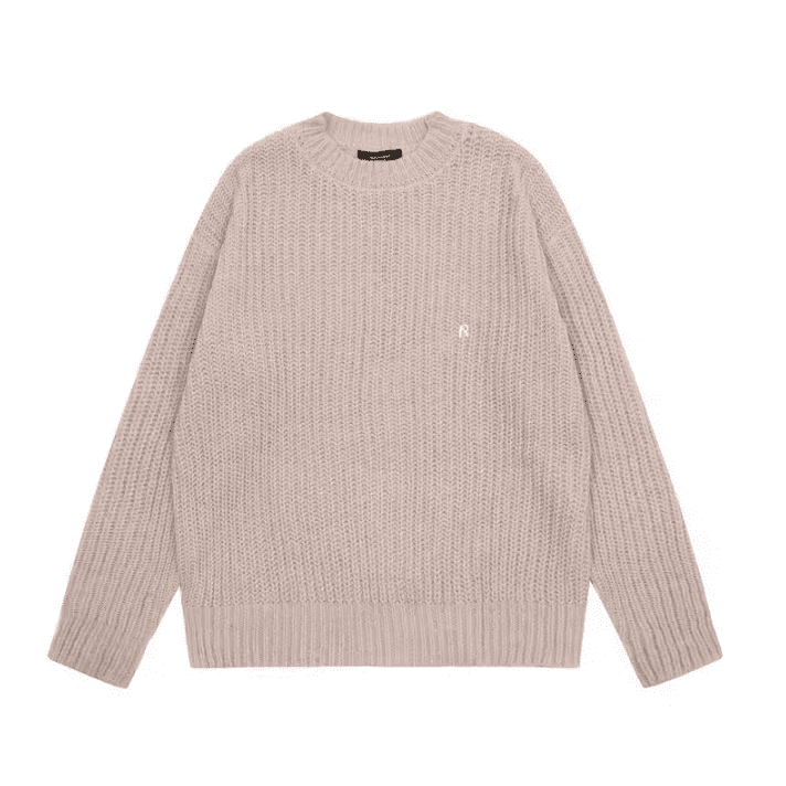 Represent Gold Small Icon Mohair Loose Sweater for Men and Women