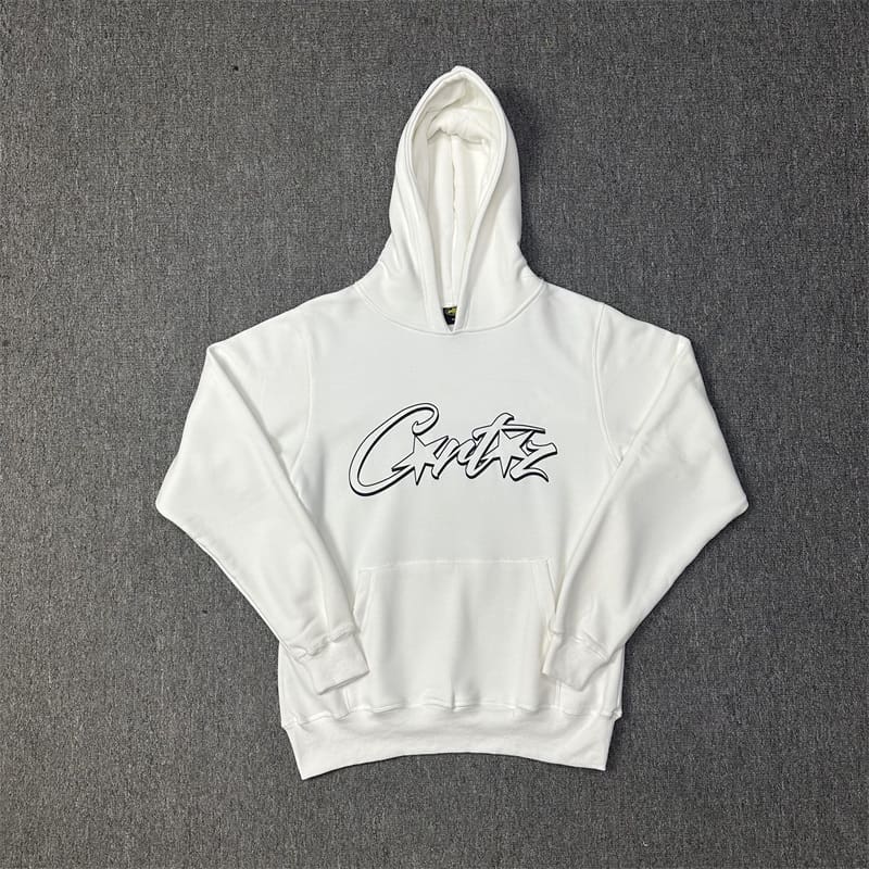 Corteiz Devil Island Letter Print Fleece-Lined Sweatshirt and Sweatpants Set for Men and Women