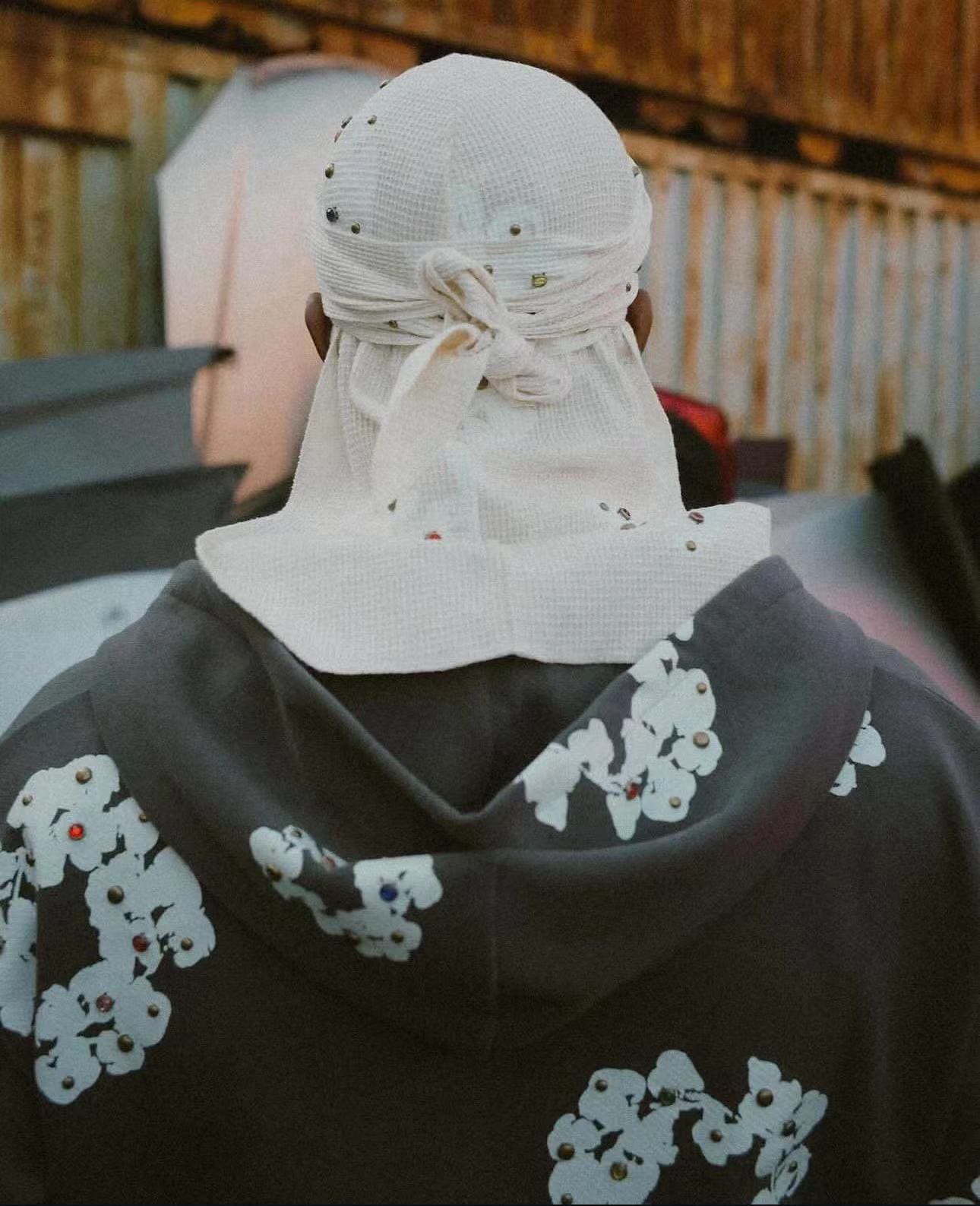 Denim Tears Rhinestone Cotton Wreath Durag