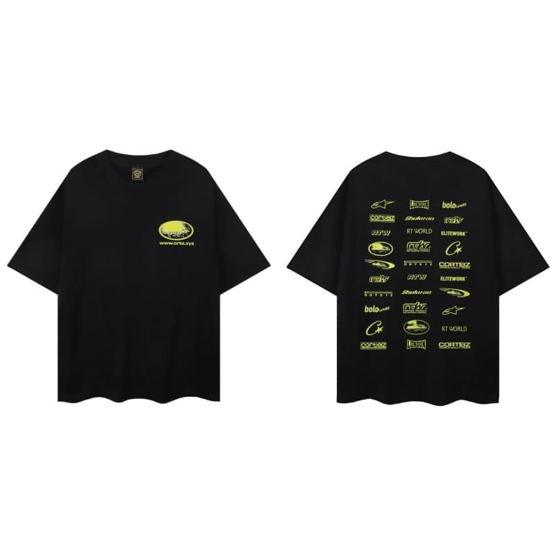 Corteiz Devil Island Graffiti Short Sleeve T-Shirt Summer Street Style