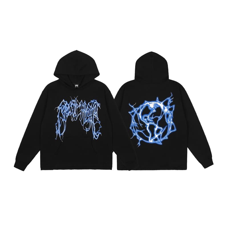 Revenge Style Black Skull Logo Hoodie 2