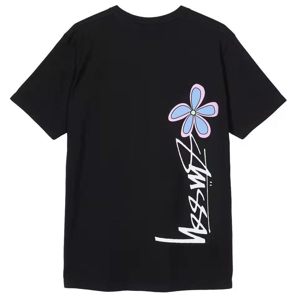Stussy Crown Surfing Print Short Sleeve T-Shirt for Men and Women