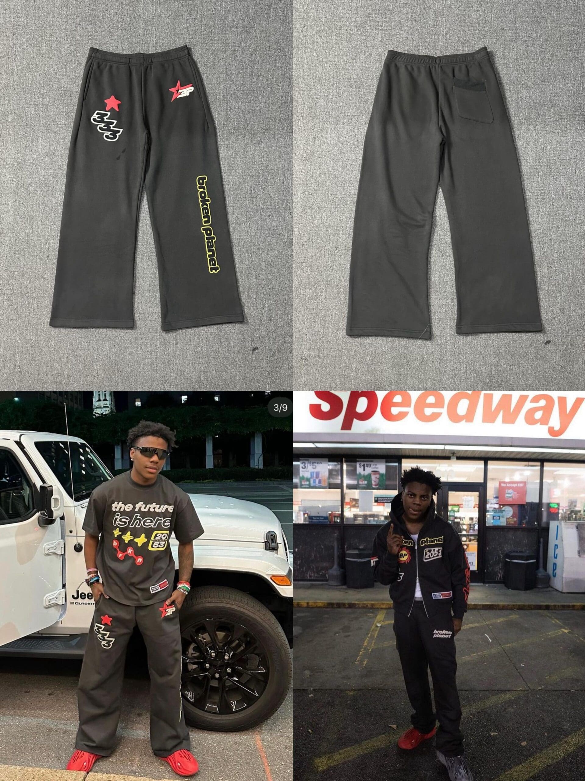 Broken Planet Puff Print Hooded Sweater Loose Fit for Men and Women