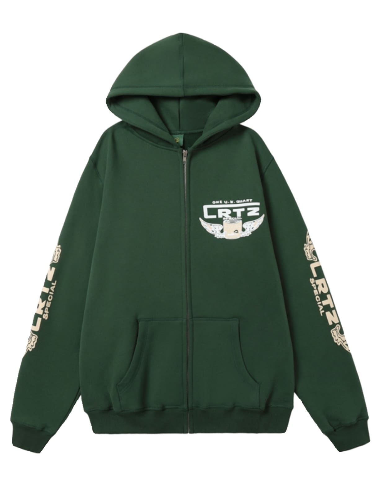 Corteiz Wings Logo Zipper Hooded Sweater and Track Pants Suit