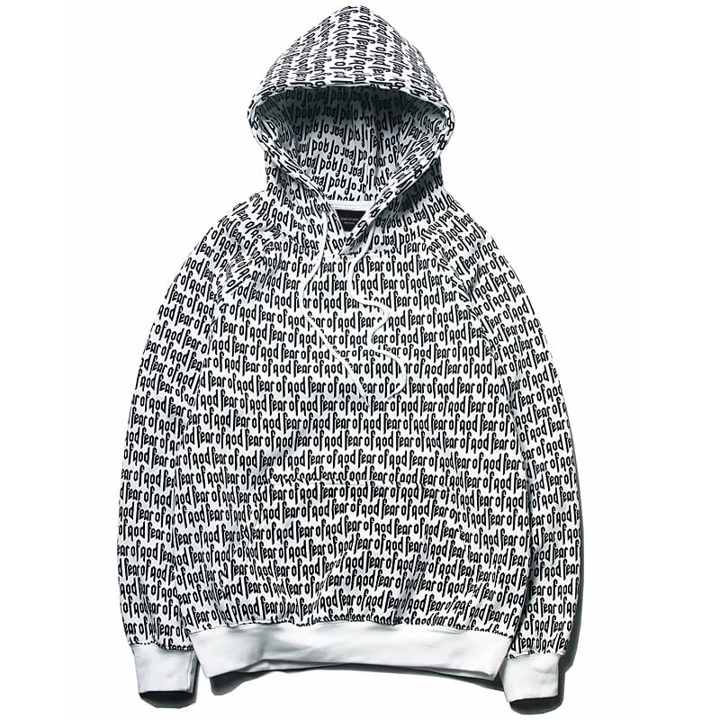 FOG Biber Printed Hooded Fleece Lined Sweater for Men and Women