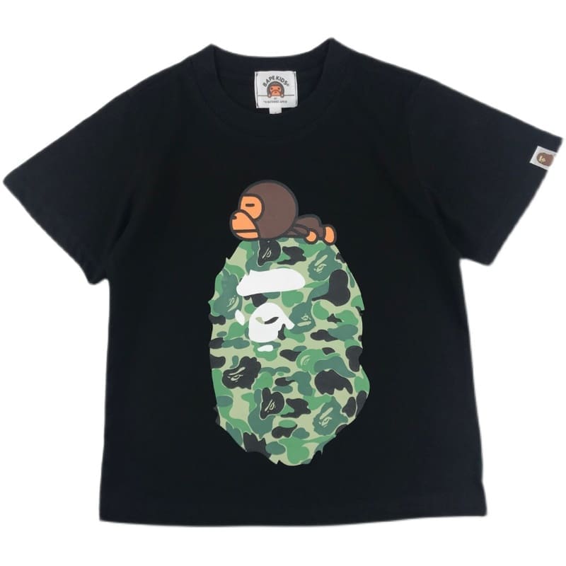 Bape Children’S Clothing Ape Head Camouflage Tee