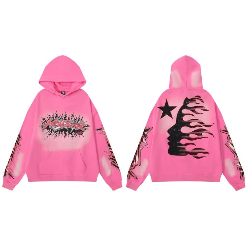 H*lst*r vintage hoodie mud-dyed washed sweater for men and women