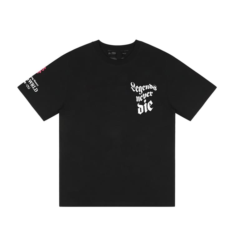 VLONE FOG Juice WRLD Floral Figure Printed High Street Short Sleeve T-Shirt