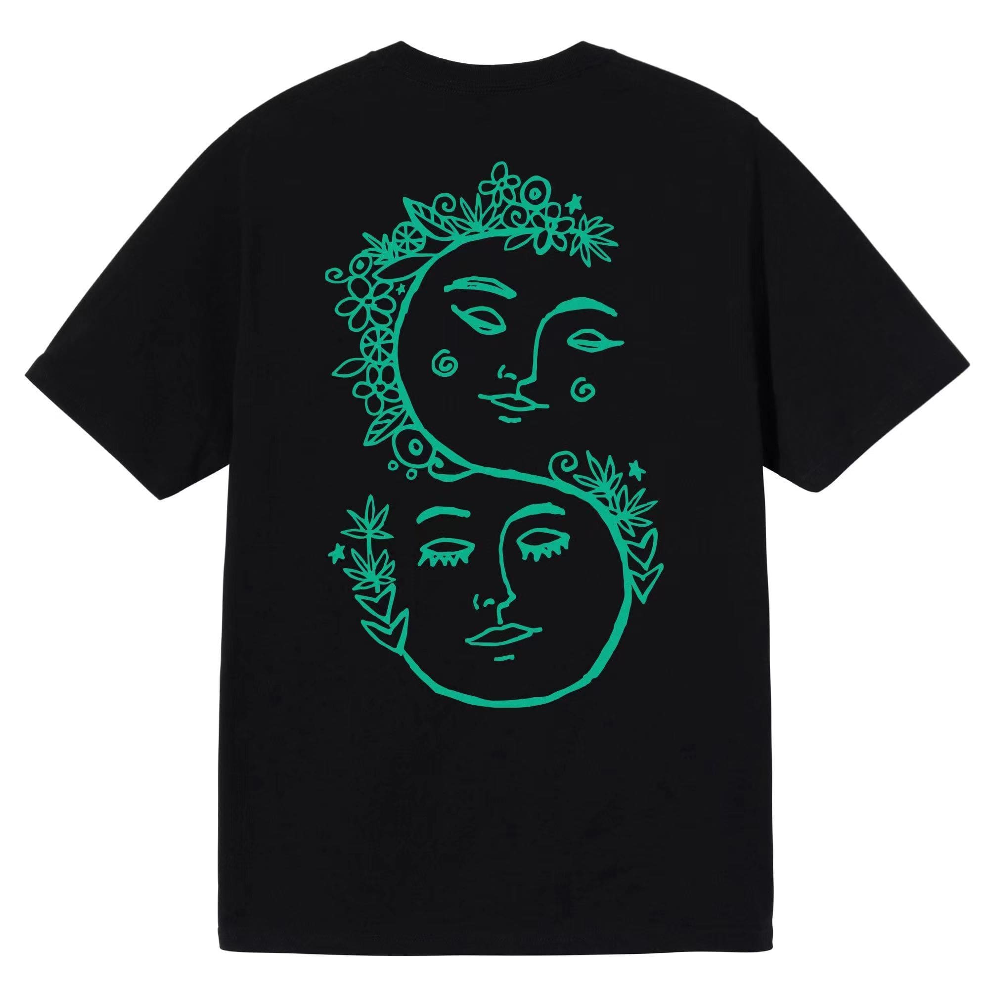 Stussy Crown Surfing Print Short Sleeve T-Shirt for Men and Women 1