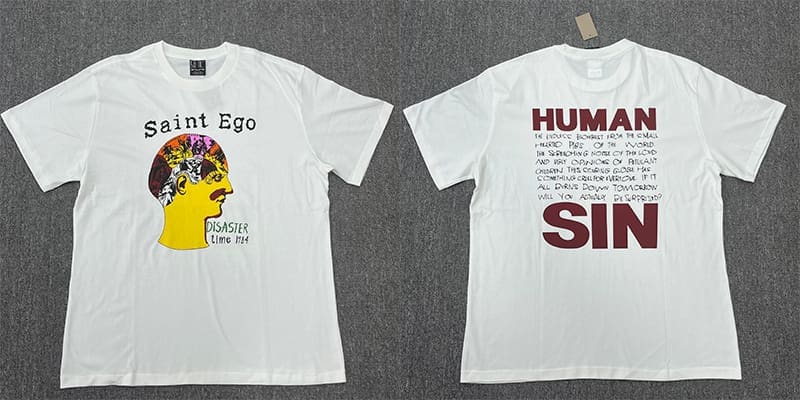 Saint Michael Distressed Retro Washed Vintage T-Shirt Fashion Collection