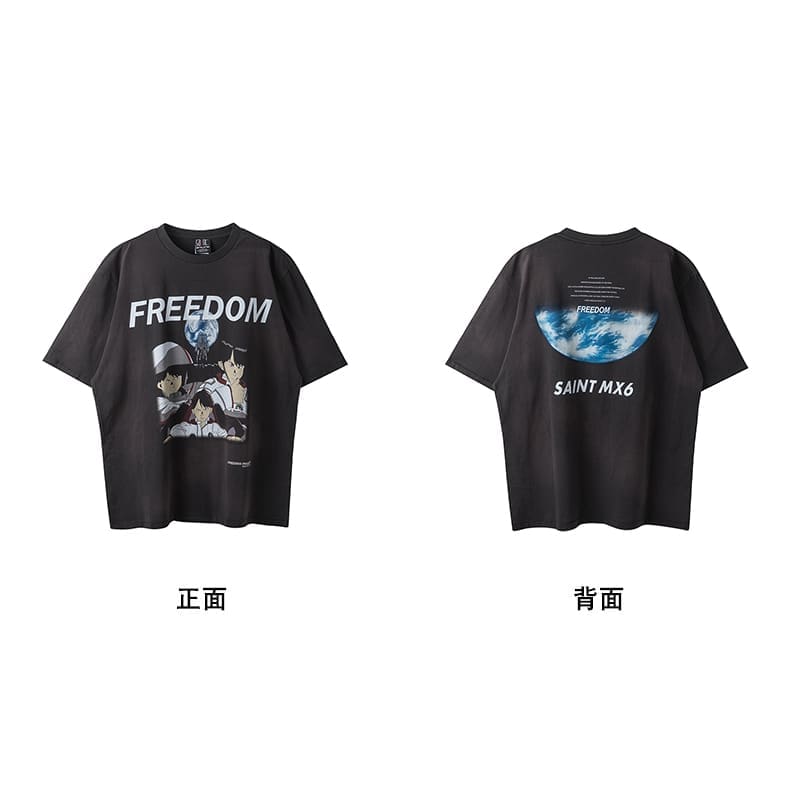 Saint Michael Vintage Short-Sleeved T-Shirt European Hip Hop Niche Style
