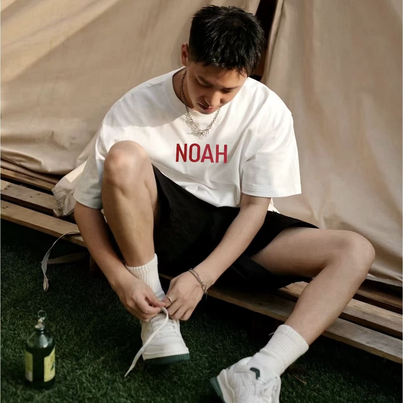 Noah Red Logo Tee