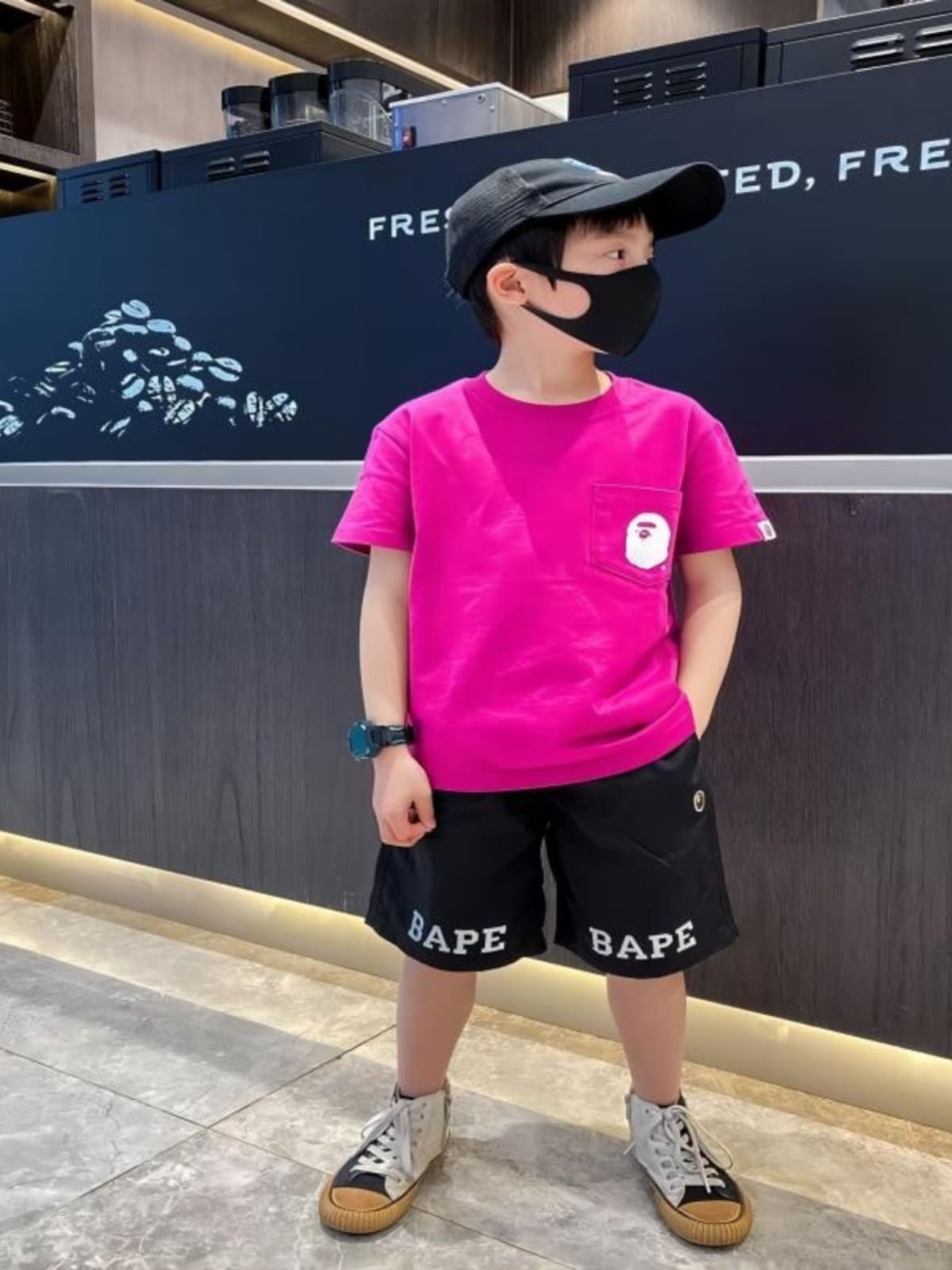 Bape Children’S Printed Cotton T-Shirt