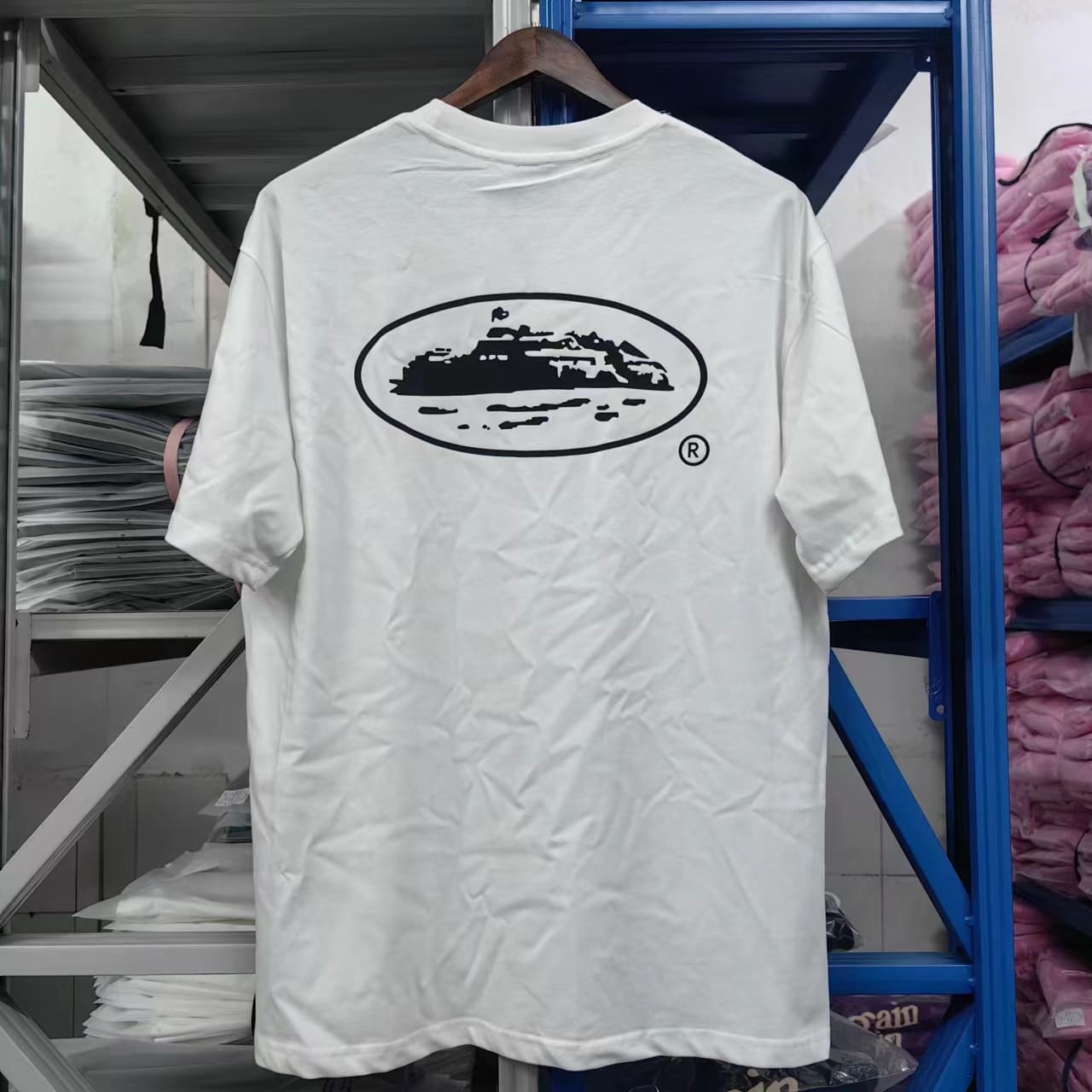 Corteiz Devil Island Printed Cotton Short Sleeve T-Shirt for Men and Women