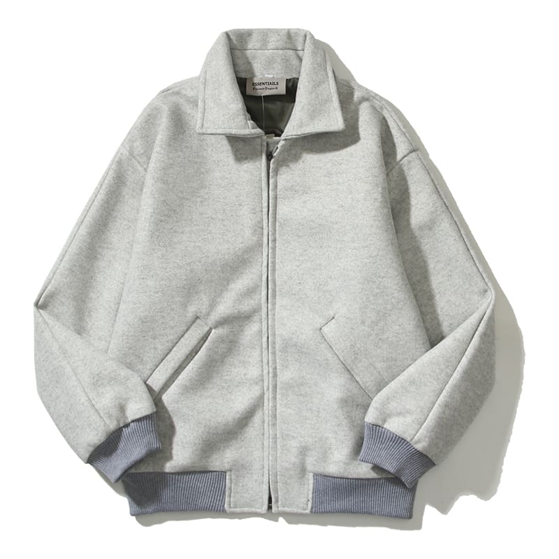 Essentials Duplex Joint Name Reflective Zip Woolen Jacket