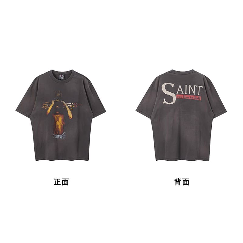 Saint Michael Vintage Short-Sleeved T-Shirt European Hip Hop Niche Style