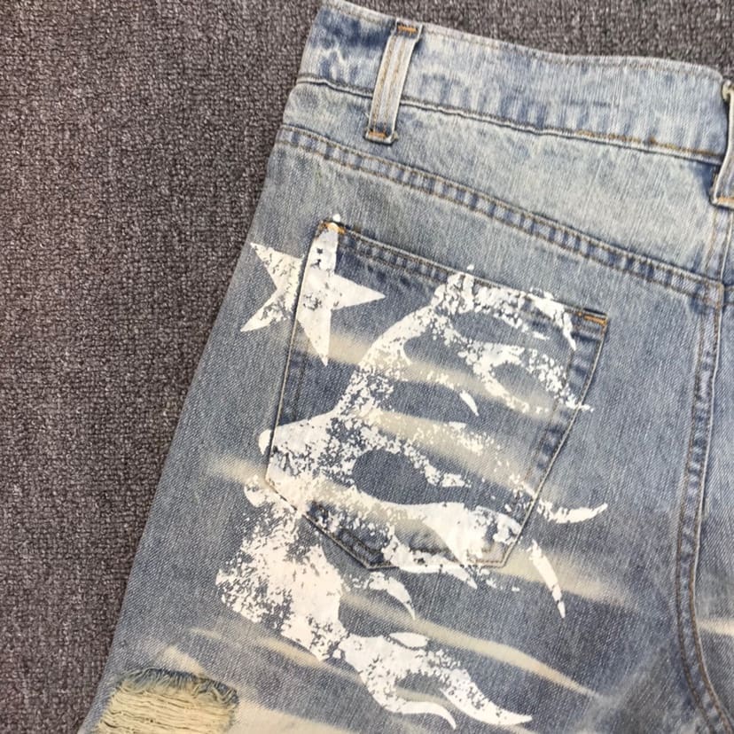 H*lst*r studios ripped denim shorts