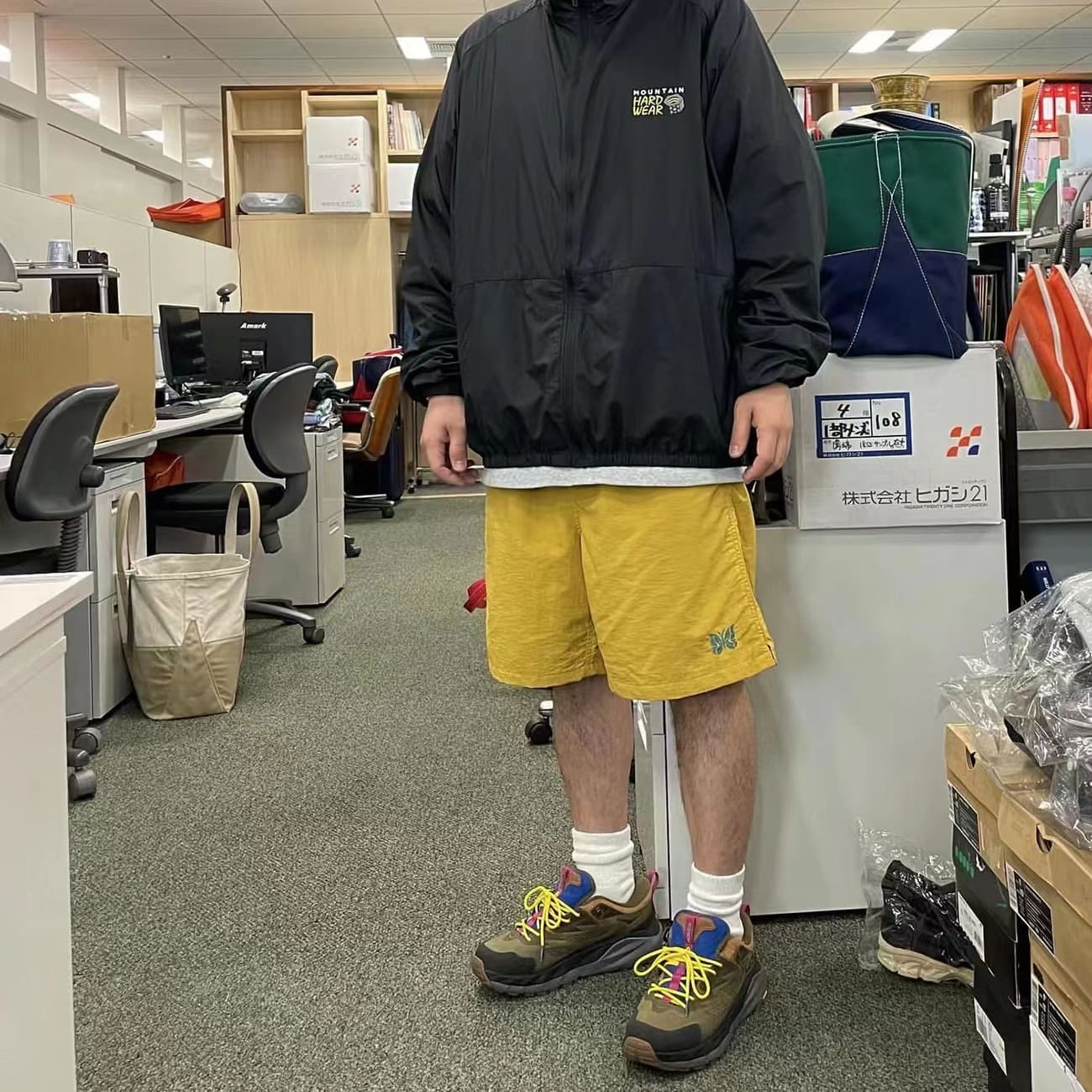 Needles Butterfly Embroidery Nylon Shorts